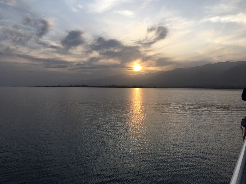 Ship evening sunset